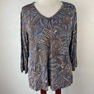 Wear It Three Quarter Sleeve Top Size 2 (M) EUC
